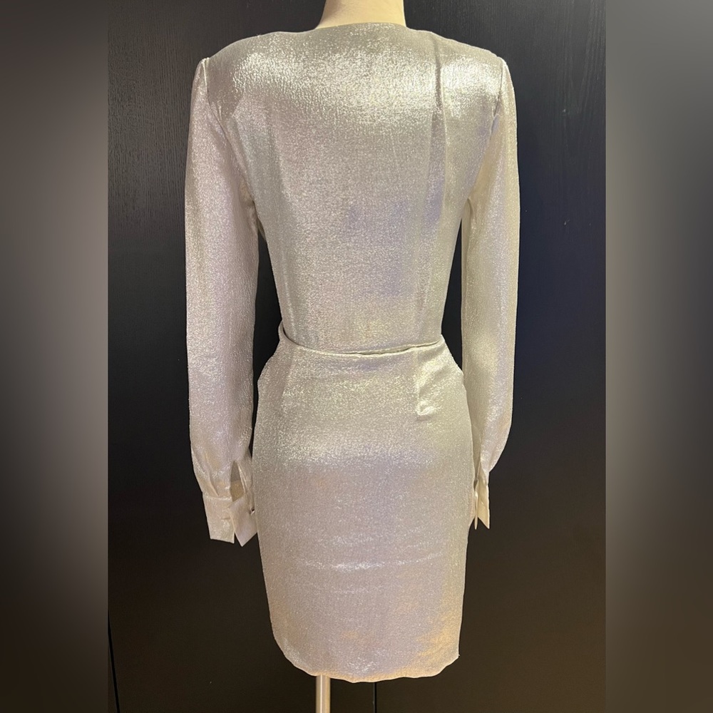 Authentic Redemption Metallic Glitter Silver Dres… - image 7
